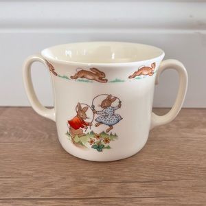 Vintage Royal Doulton “Bunnykins” Beatrix Potter Mug Cup English Bone China 3” H